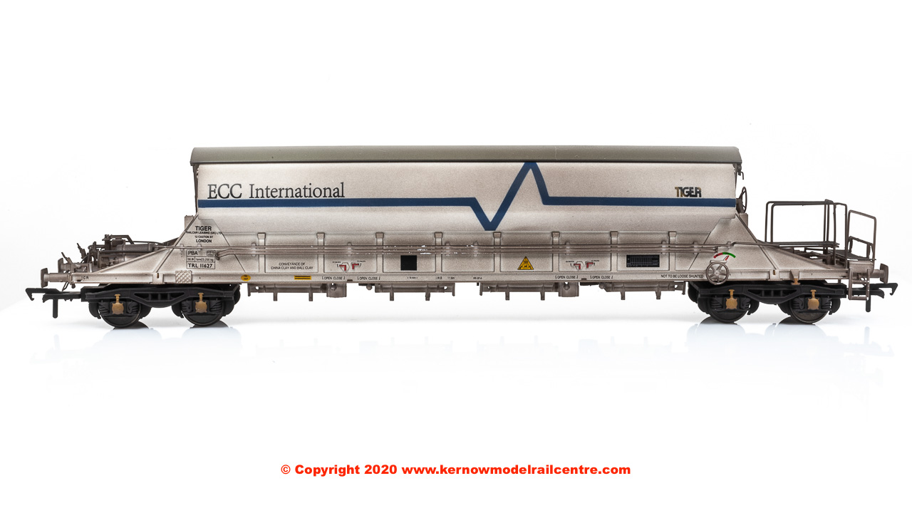 E87014 EFE Rail PBA TIGER China Clay Wagon number TRL 11627 in ECC International (white) livery and weathered finish